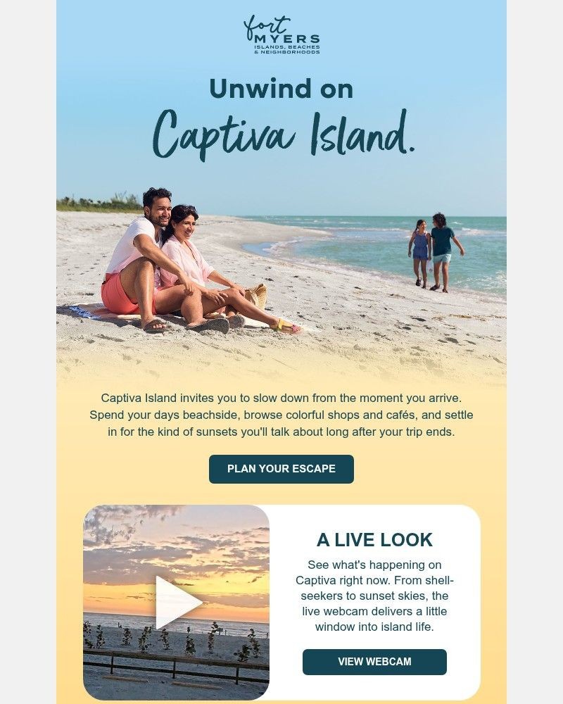 Screenshot of email sent to a Fort Myers Newsletter subscriber