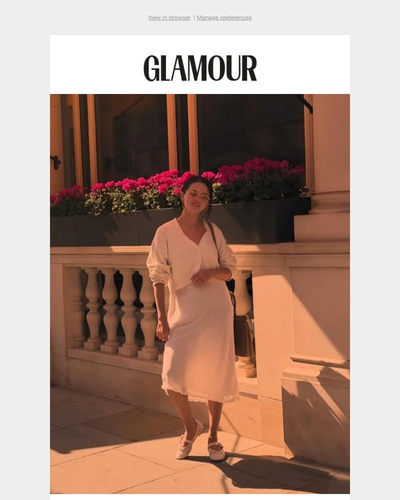 Screenshot of email sent to a Glamour Newsletter subscriber