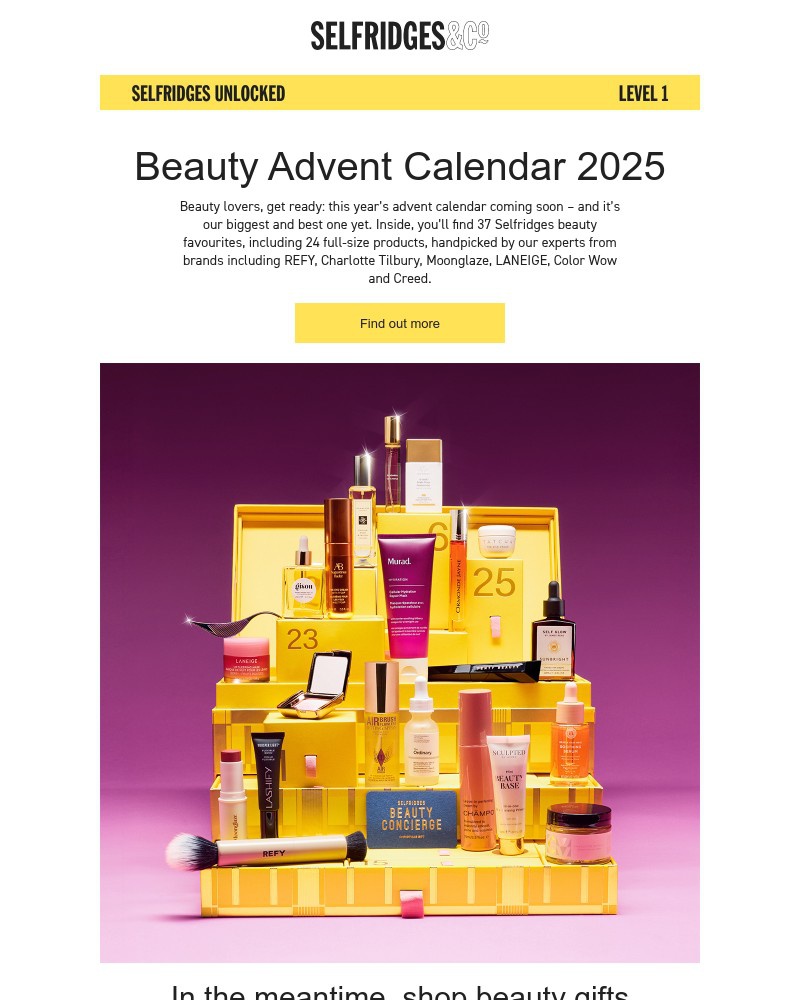 Screenshot of email with subject /media/emails/selfridges-beauty-advent-calendar-2025-is-coming-soon-9ac29a-cropped-bfbabafb.jpg
