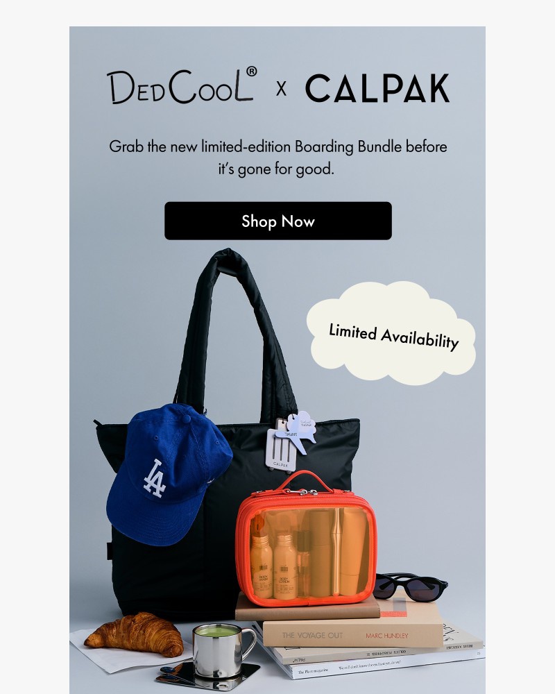 Screenshot of email with subject /media/emails/selling-fast-dedcool-x-calpak-ba317f-cropped-486815dc.jpg