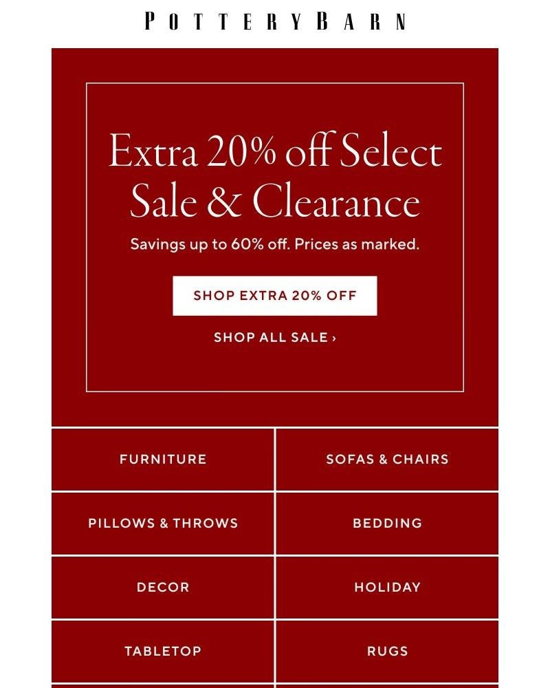 Screenshot of email with subject /media/emails/selling-quick-extra-20-off-clearance-23550c-cropped-e1eb8a83.jpg