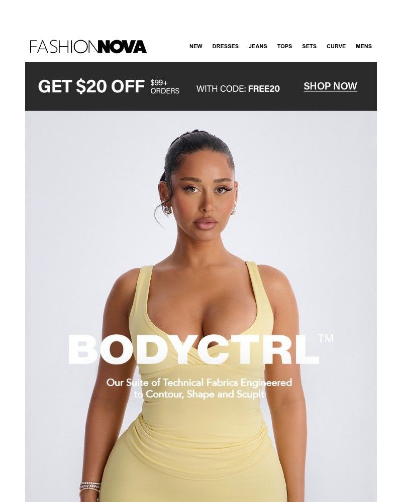 Screenshot of email sent to a Fashion Nova Registered user