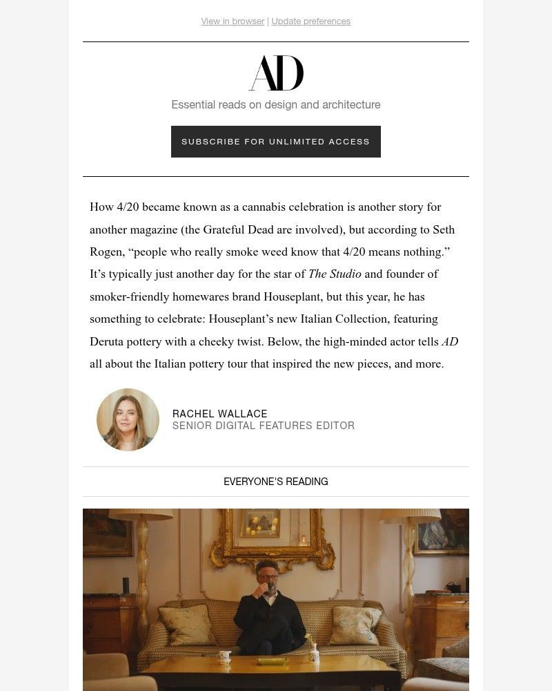 Screenshot of email with subject /media/emails/seth-rogen-gives-design-lovers-a-reason-to-celebrate-420-d9dda5-cropped-777decaf.jpg