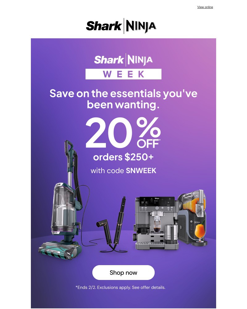 Screenshot of email with subject /media/emails/sharkninja-week-is-back20-off-sitewide-2350a0-cropped-3ab86908.jpg