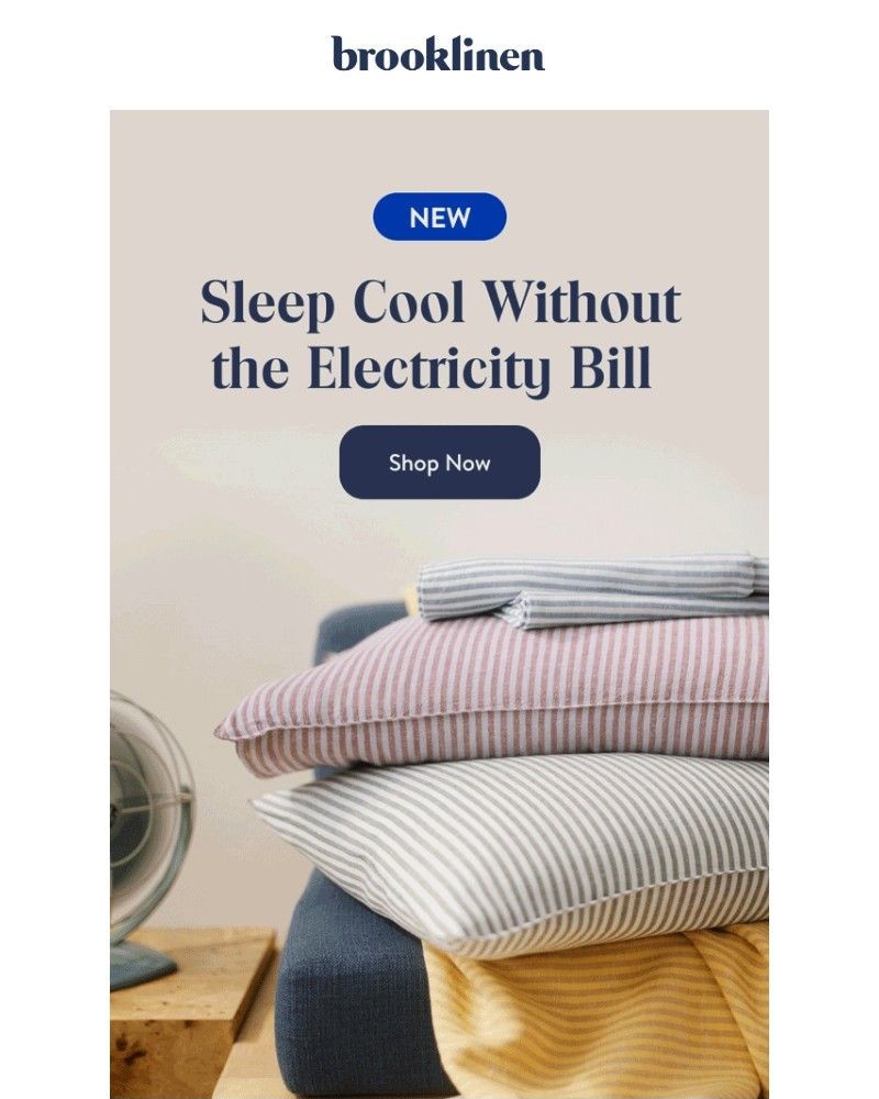 Screenshot of email sent to a Brooklinen Newsletter subscriber