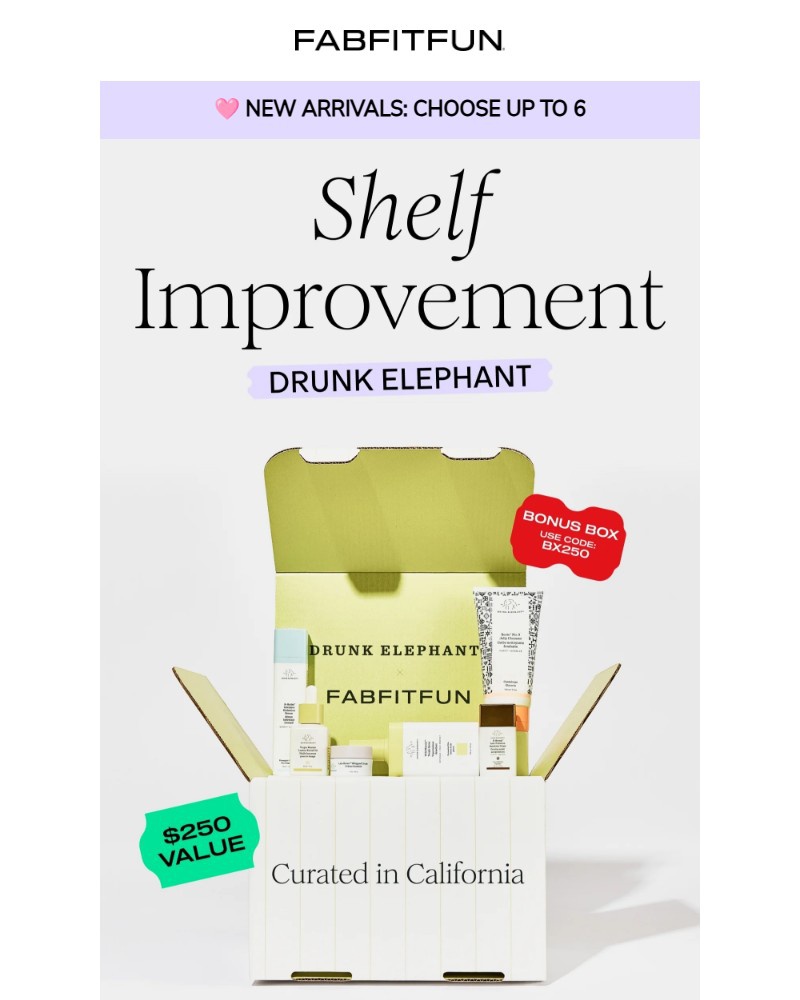 Screenshot of email sent to a FabFitFun Newsletter subscriber