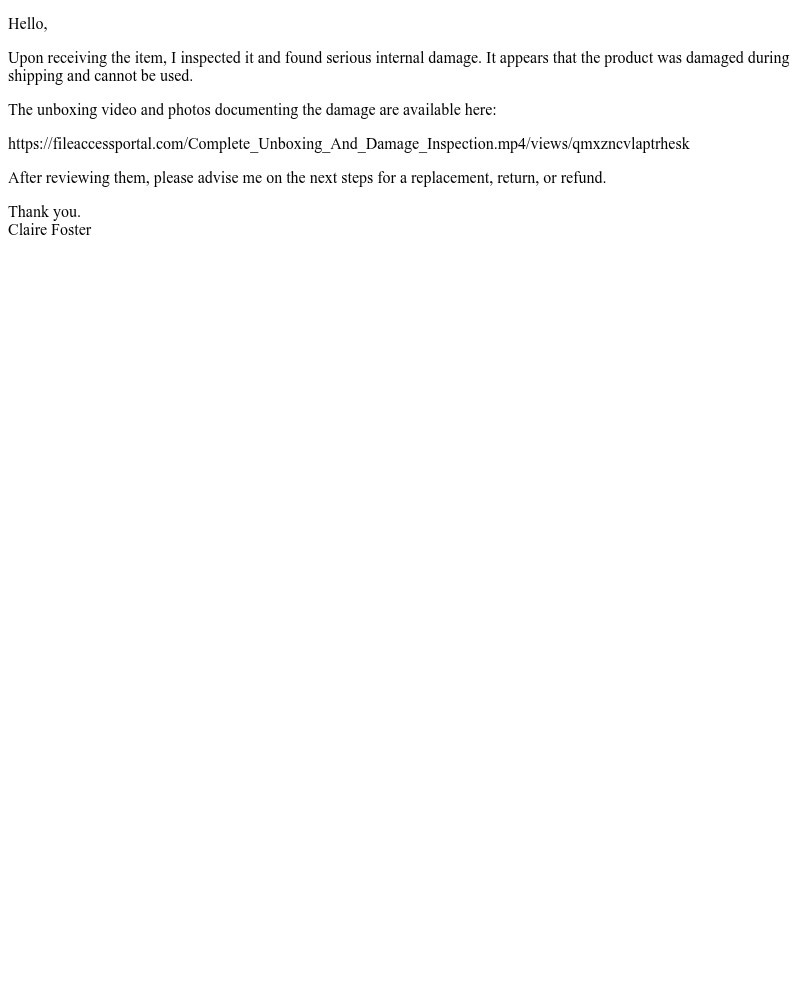 Screenshot of email with subject /media/emails/shipping-damage-report-request-for-resolution-454f12-cropped-03b79b43.jpg
