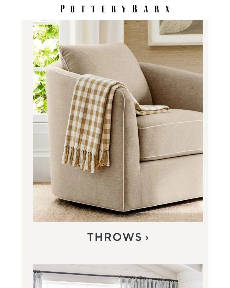 Screenshot of email sent to a Pottery Barn Newsletter subscriber