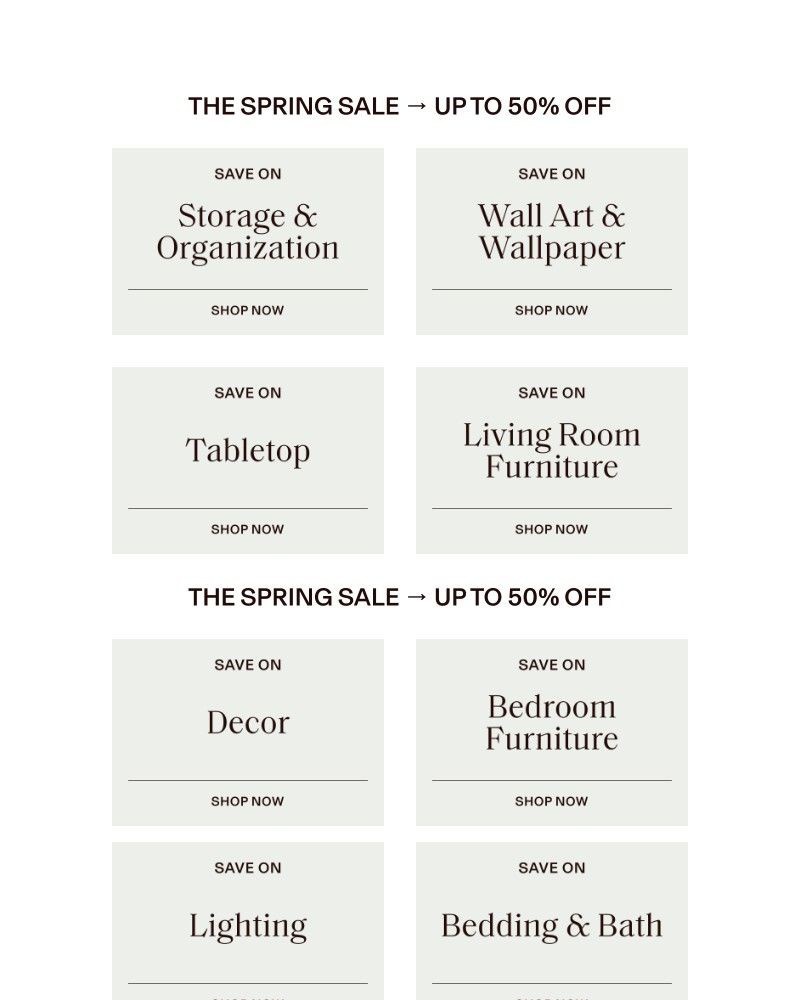 Screenshot of email sent to a Birch Lane Newsletter subscriber