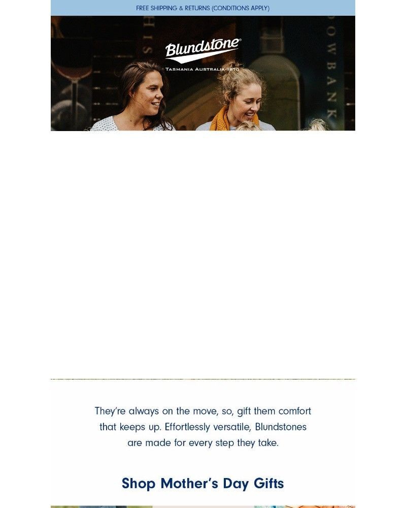Screenshot of email sent to a Blundstone Newsletter subscriber