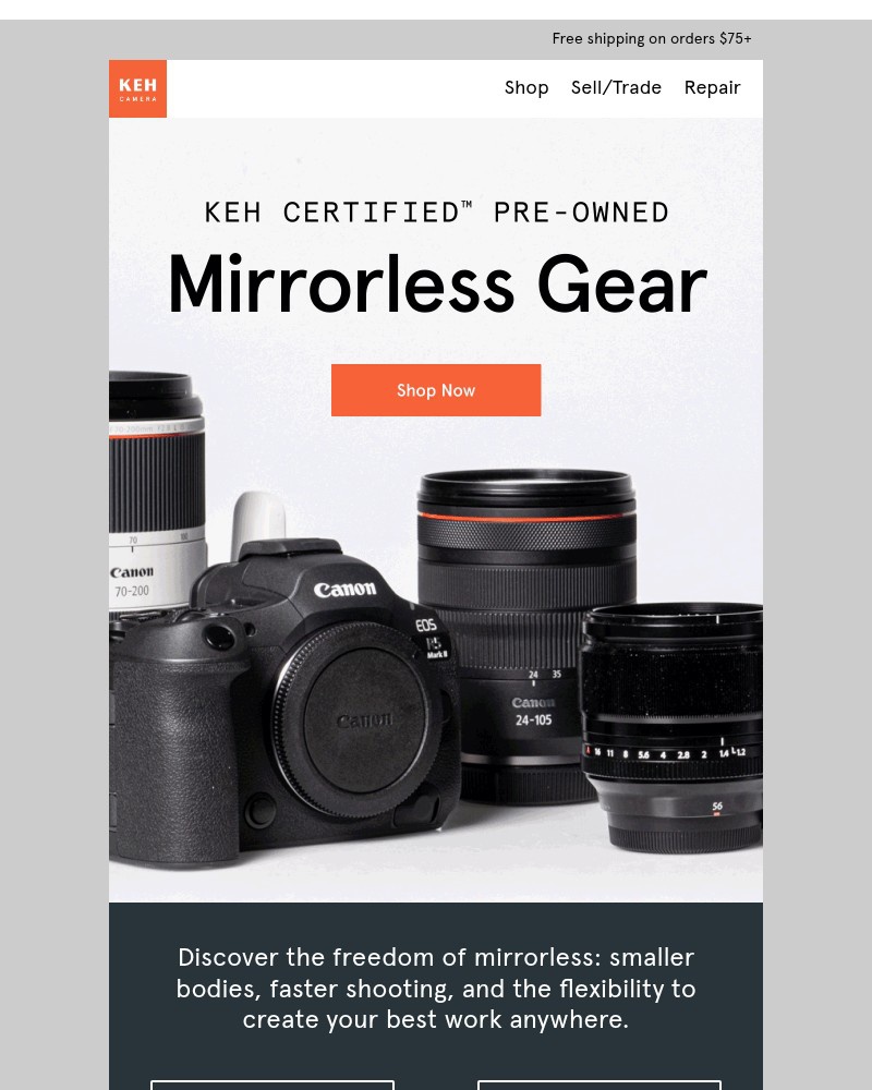 Screenshot of email with subject /media/emails/shop-keh-certifiedtm-mirrorless-cameras-8b8f4b-cropped-0544205e.jpg