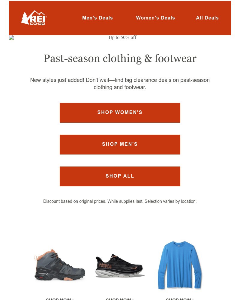 Screenshot of email with subject /media/emails/shop-up-to-50-past-season-clothing-footwear-fd0695-cropped-ac563bbc.jpg