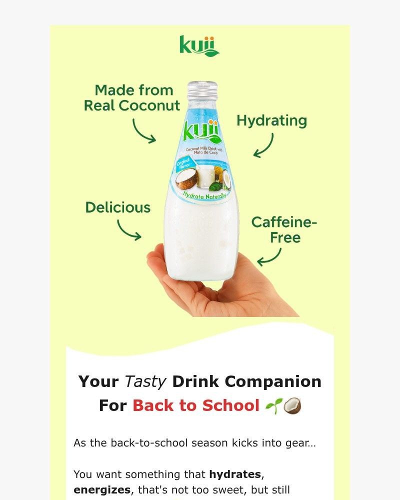 Screenshot of email sent to a Kuii Newsletter subscriber