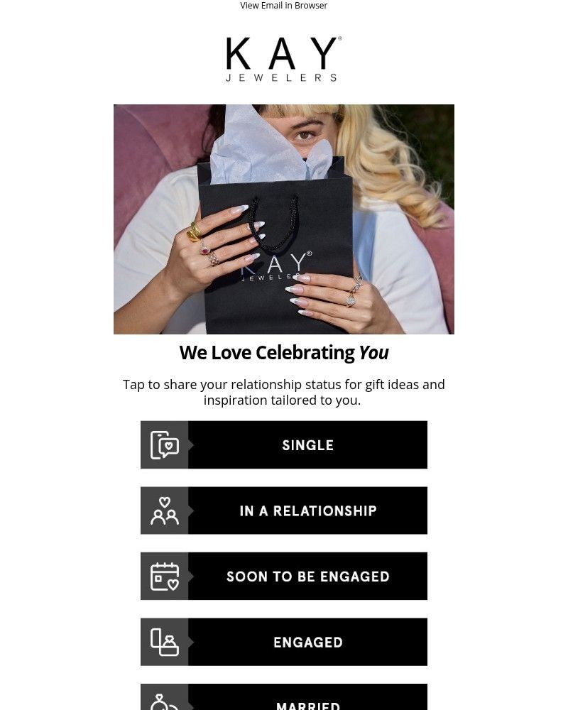 Screenshot of email sent to a Kay Newsletter subscriber