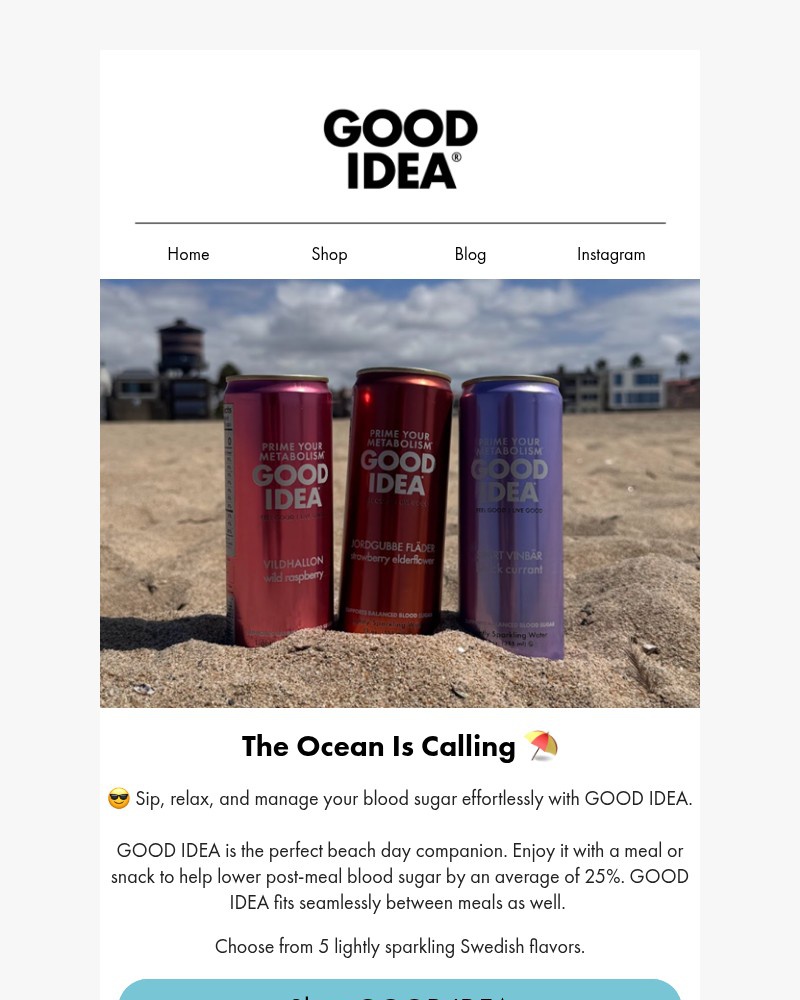 Screenshot of email sent to a Good Idea Newsletter subscriber