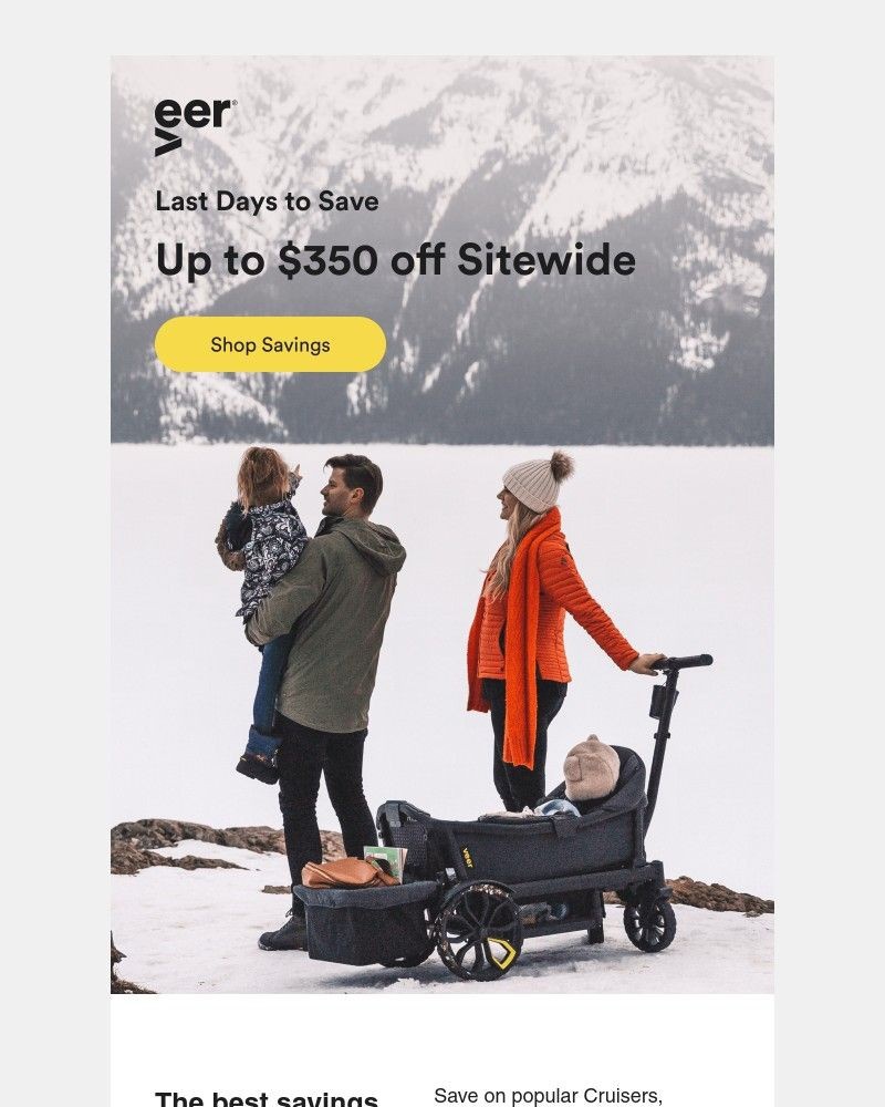 Screenshot of email sent to a Veer Newsletter subscriber