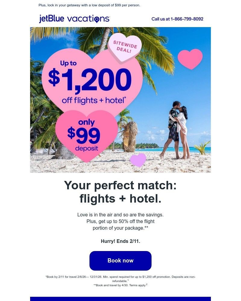 Screenshot of email sent to a JetBlue Registered user