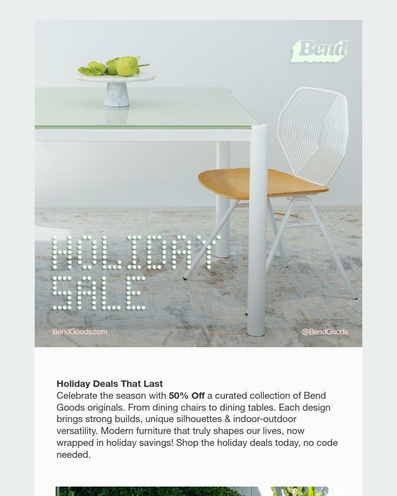 Screenshot of email sent to a Bend Newsletter subscriber