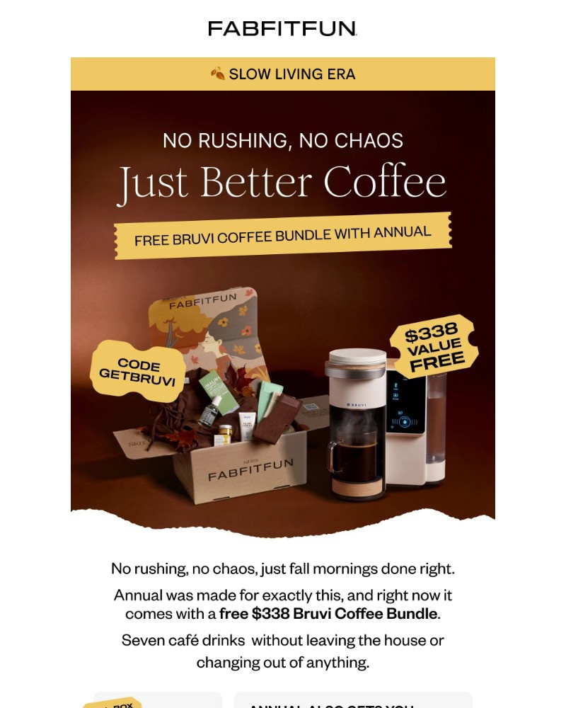 Screenshot of email sent to a FabFitFun Newsletter subscriber