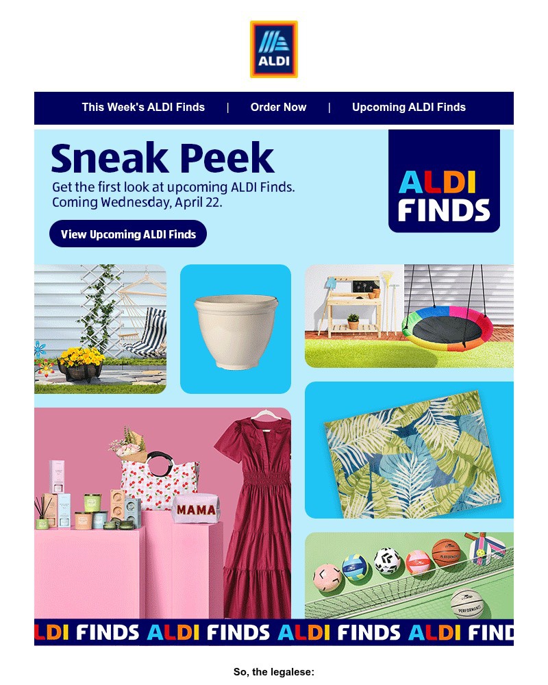 Screenshot of email with subject /media/emails/sneak-peek-upcoming-aldi-finds-42b317-cropped-9e2e162f.jpg