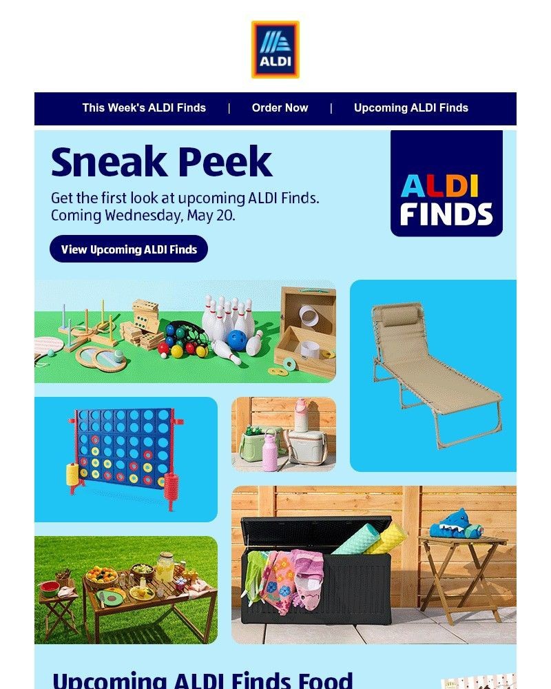 Screenshot of email with subject /media/emails/sneak-peek-upcoming-aldi-finds-6c275d-cropped-c0aefd0b.jpg
