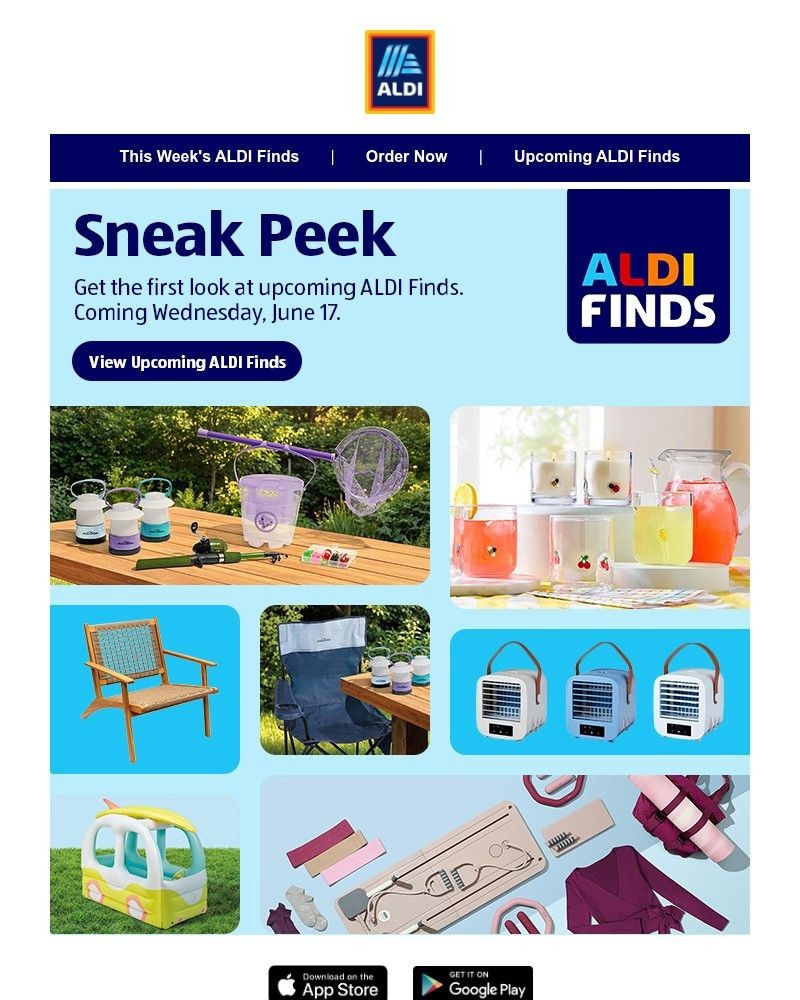 Screenshot of email sent to a Aldi Newsletter subscriber