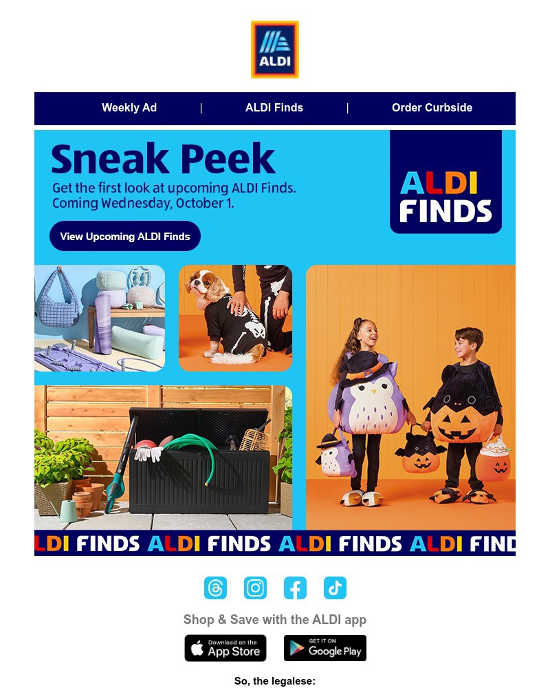 Screenshot of email with subject /media/emails/sneak-peek-upcoming-aldi-finds-949ff4-cropped-fca00546.jpg