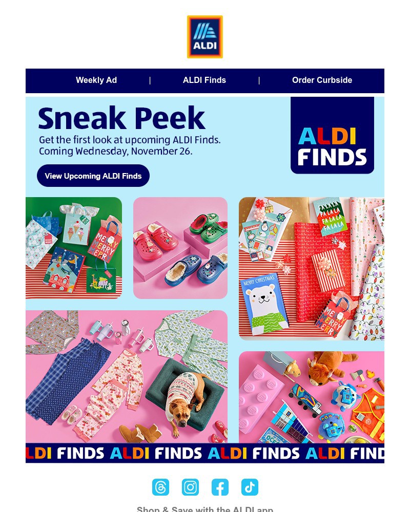 Screenshot of email with subject /media/emails/sneak-peek-upcoming-aldi-finds-dd9dac-cropped-74407152.jpg