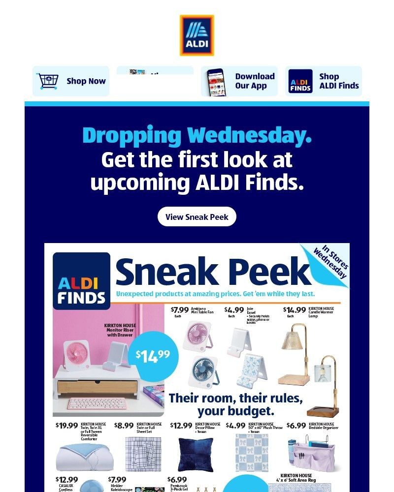 Screenshot of email with subject /media/emails/sneak-peek-upcoming-aldi-finds-e59329-cropped-5fe7c18a.jpg