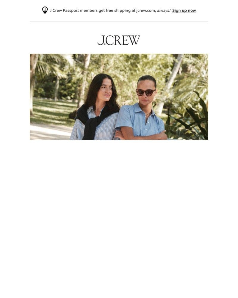 Screenshot of email sent to a J.Crew Newsletter subscriber