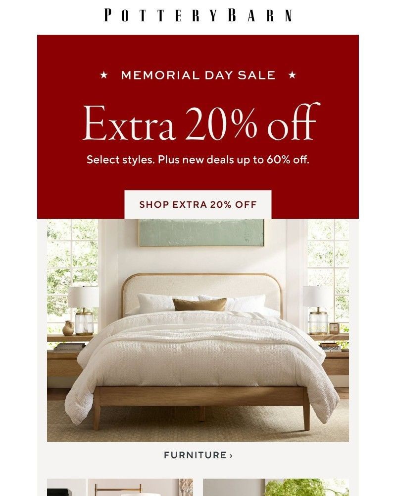 Screenshot of email sent to a Pottery Barn Cart abandoner