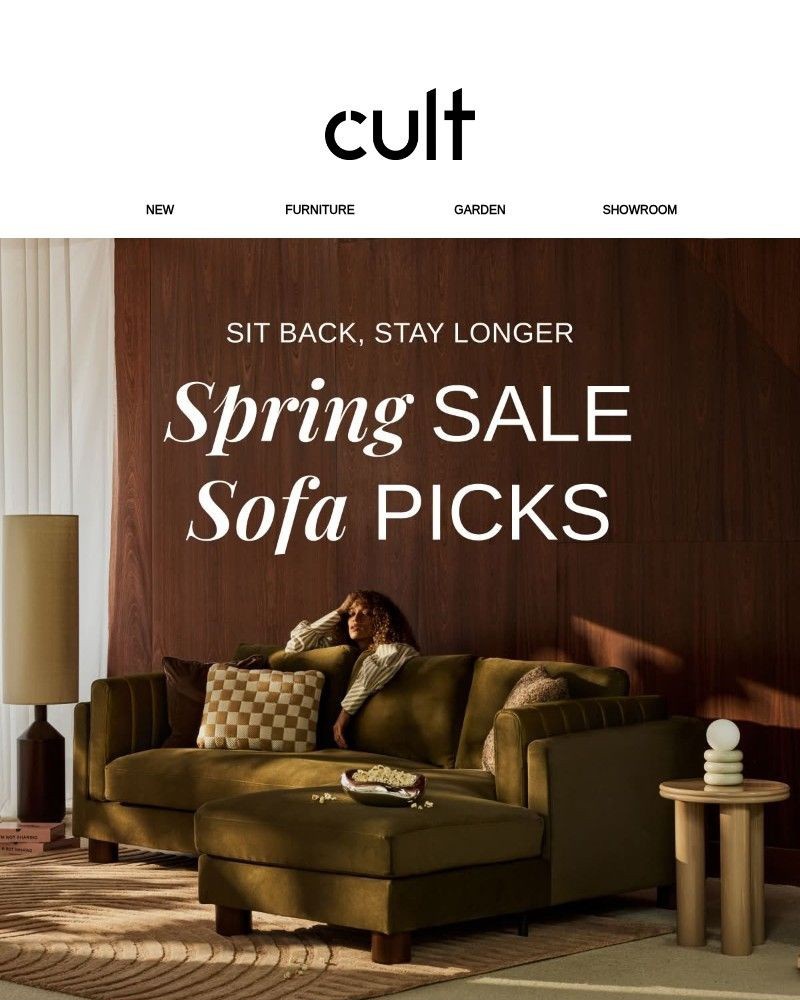 Screenshot of email sent to a Cult Furniture Cart abandoner