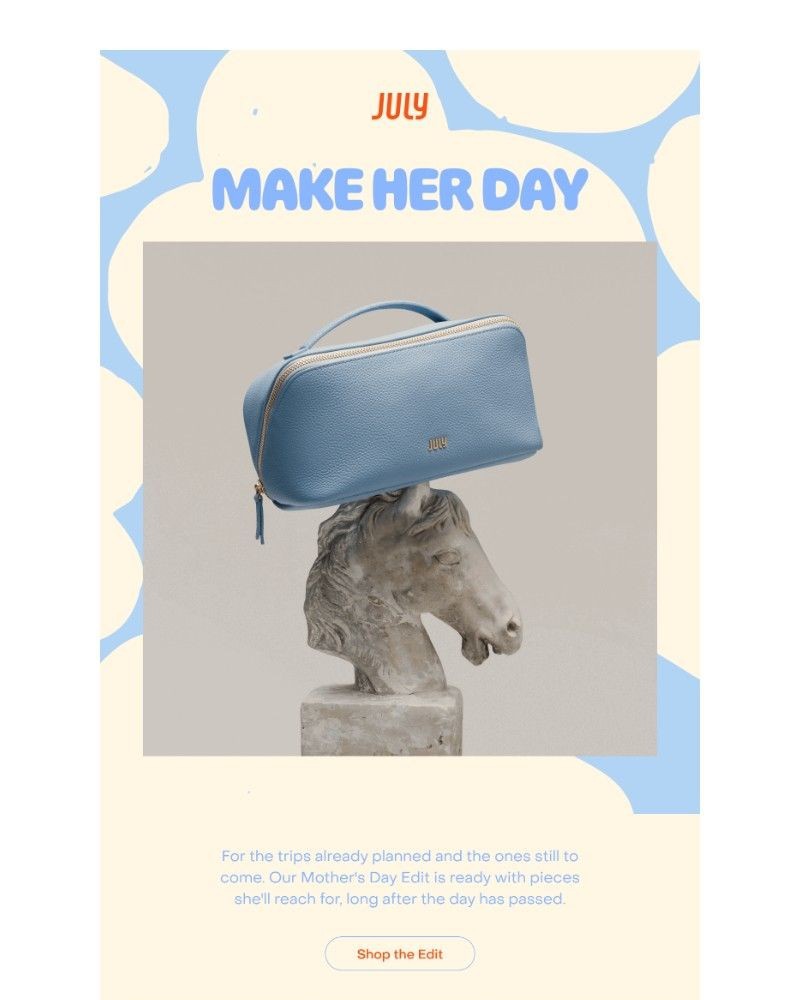 Screenshot of email sent to a July Newsletter subscriber