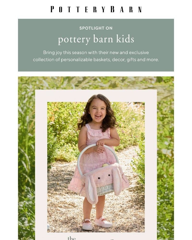 Screenshot of email sent to a Pottery Barn Cart abandoner