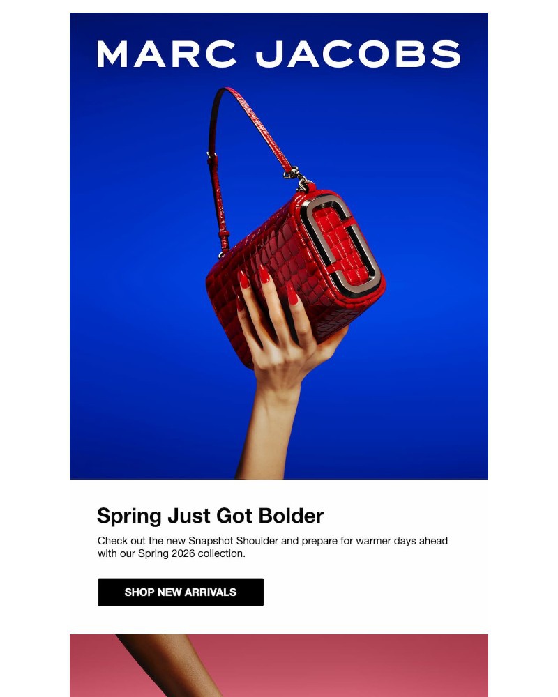 Screenshot of email sent to a Marc Jacobs Newsletter subscriber