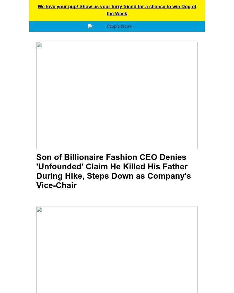Screenshot of email sent to a People Newsletter subscriber