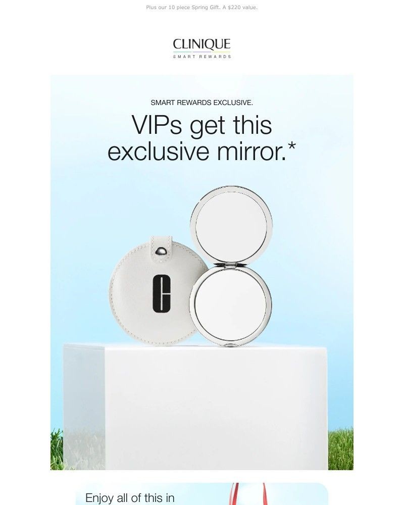 Screenshot of email sent to a Clinique Newsletter subscriber