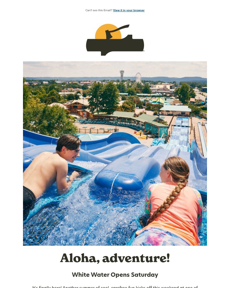 Screenshot of email sent to a Silver Dollar City Newsletter subscriber