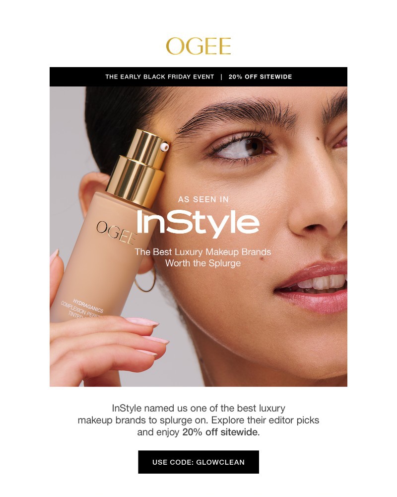 Screenshot of email sent to a Ogee Newsletter subscriber