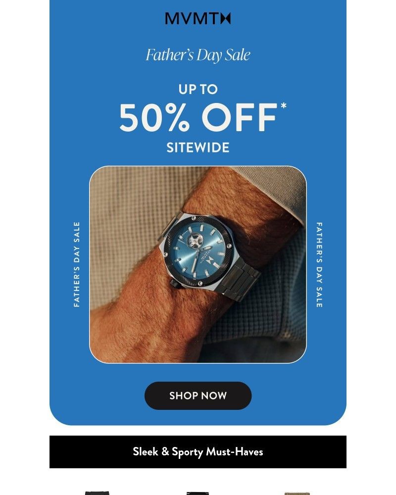 Screenshot of email sent to a MVMT Newsletter subscriber