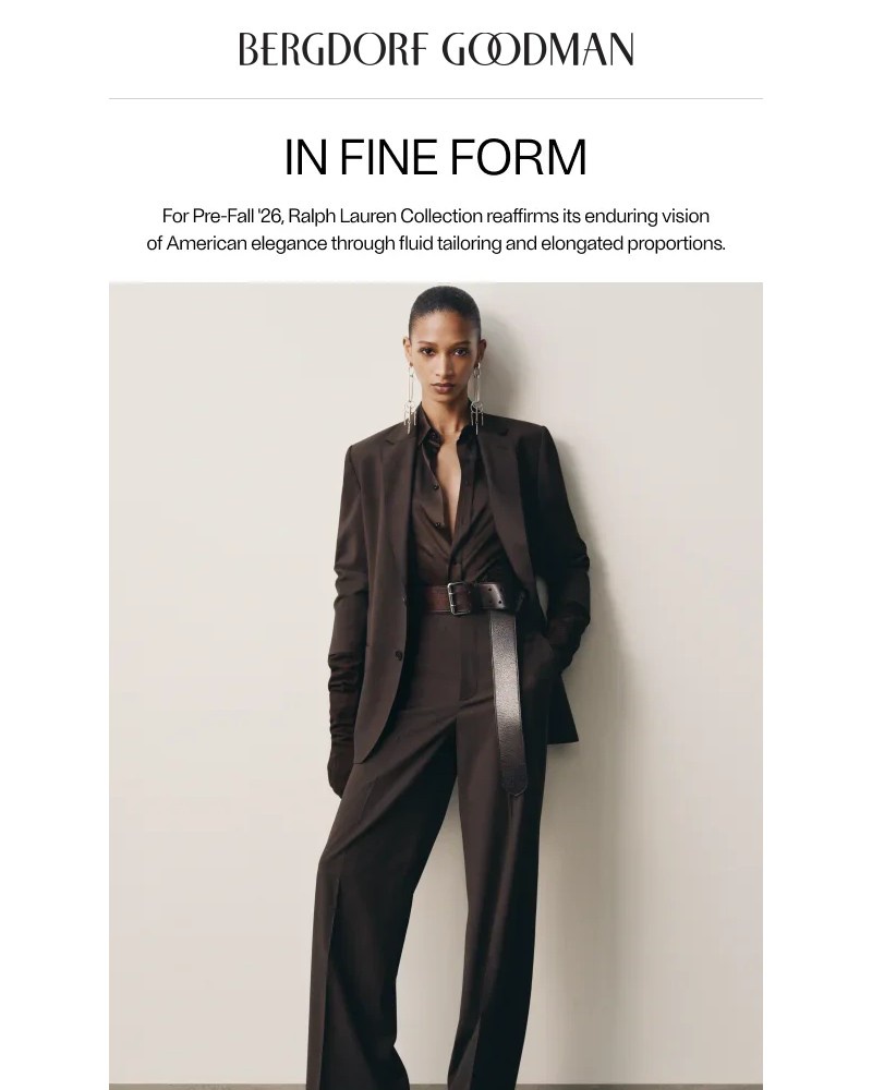 Screenshot of email sent to a Bergdorf Goodman Newsletter subscriber