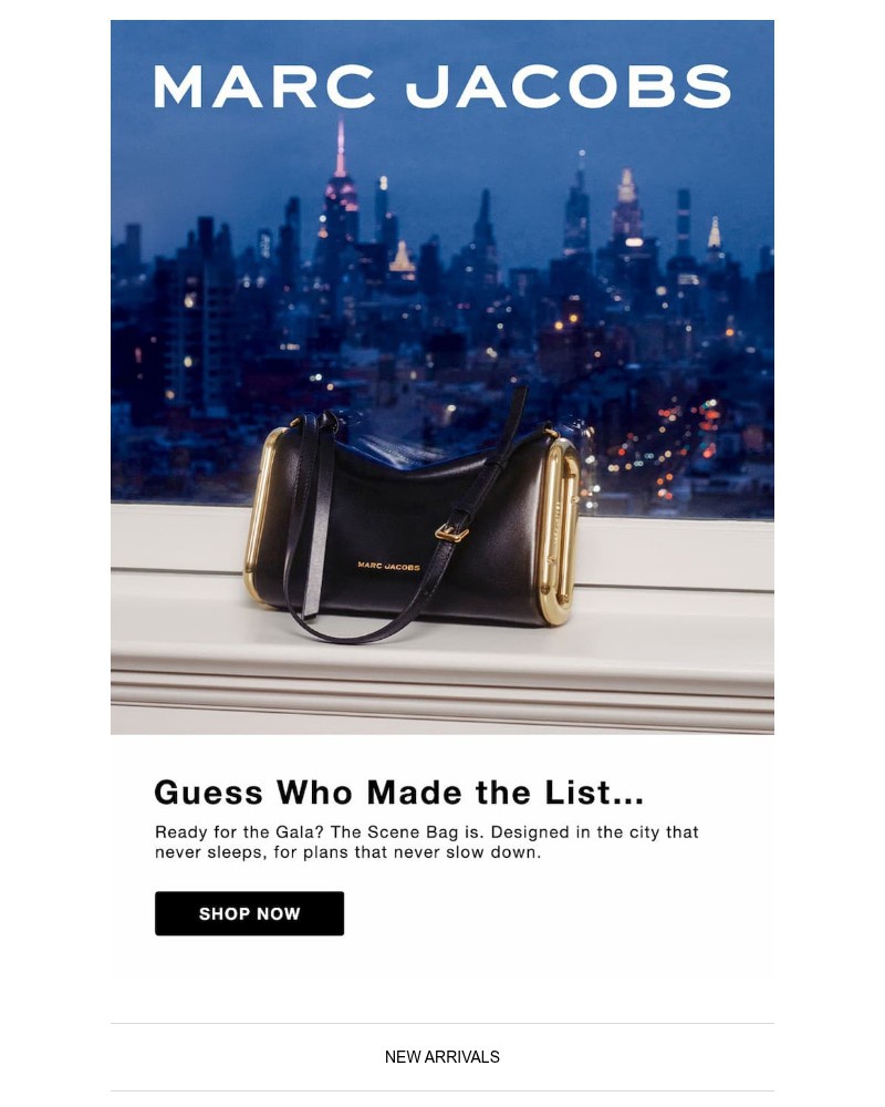 Screenshot of email sent to a Marc Jacobs Newsletter subscriber