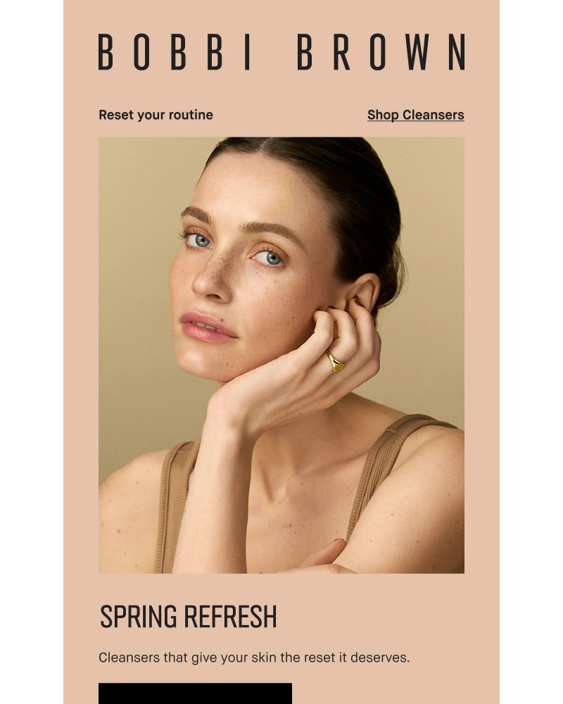 Screenshot of email sent to a Bobbi Brown Newsletter subscriber