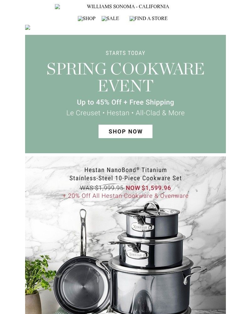 Screenshot of email with subject /media/emails/spring-cookware-event-starts-now-up-to-45-off-free-shipping-1772c5-cropped-8fd0cf61.jpg