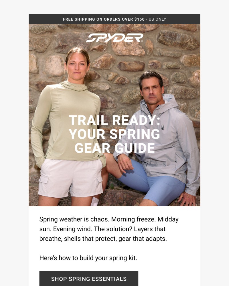 Screenshot of email sent to a Spyder Newsletter subscriber
