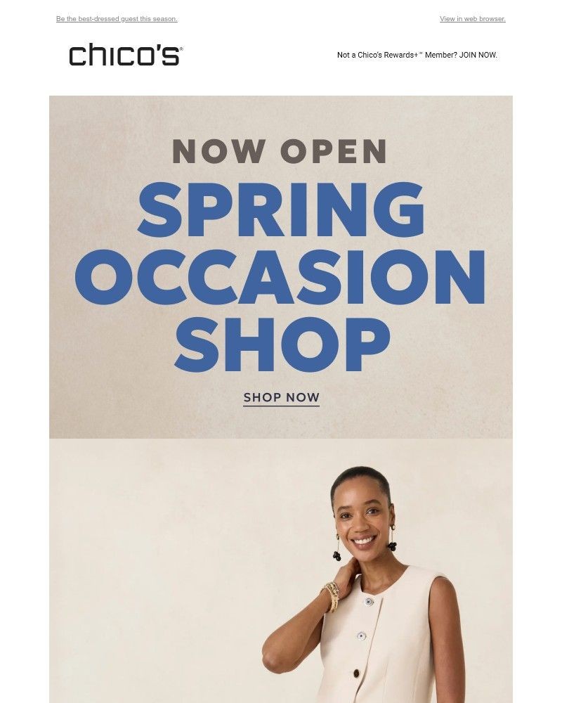 Screenshot of email sent to a Chico’s Newsletter subscriber