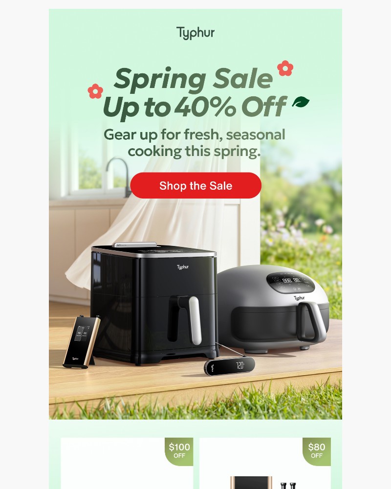 Screenshot of email sent to a Typhur Newsletter subscriber