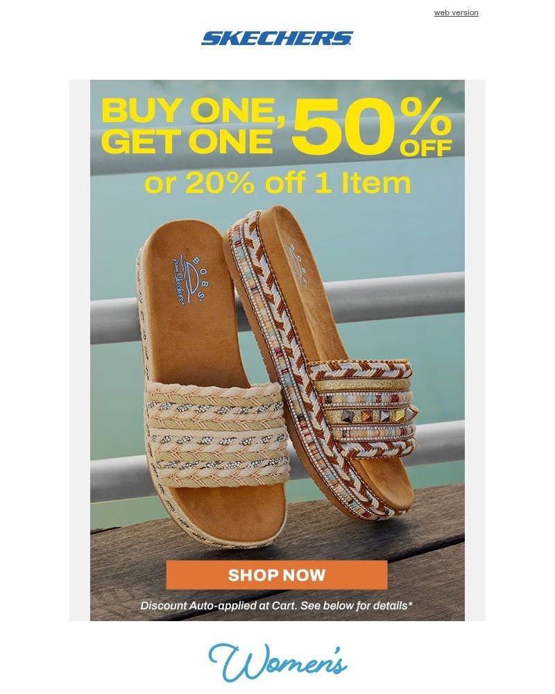 Screenshot of email sent to a Skechers Newsletter subscriber