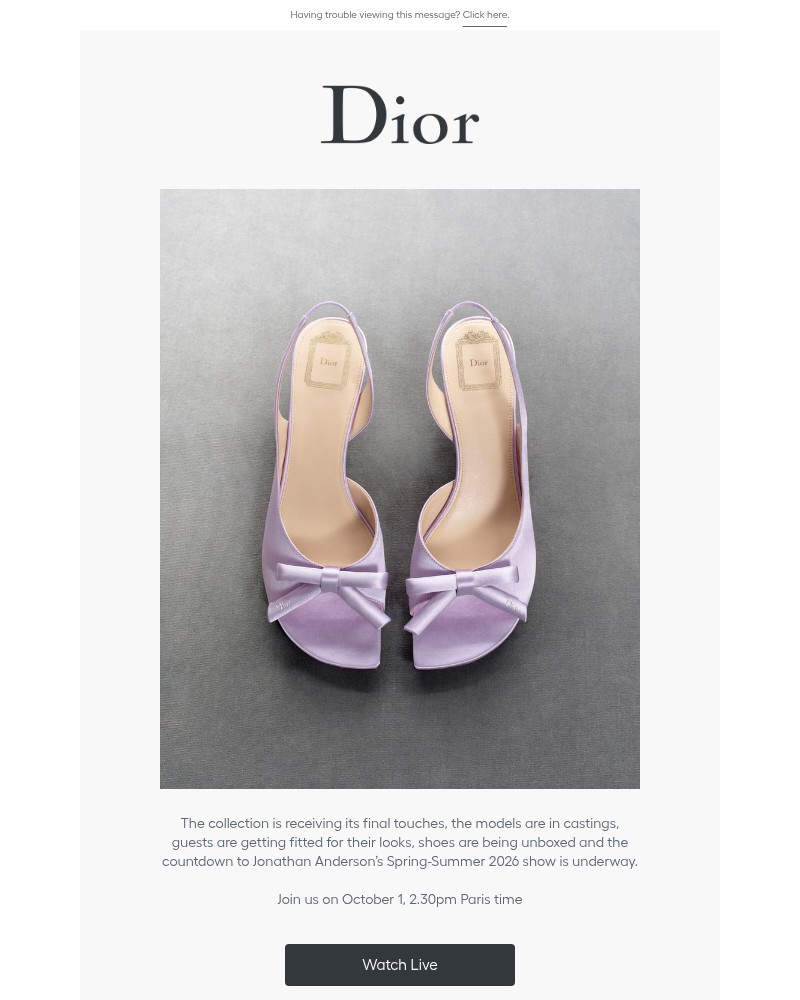Screenshot of email with subject /media/emails/spring-summer-2026-show-d673d5-cropped-eb49f1fa.jpg
