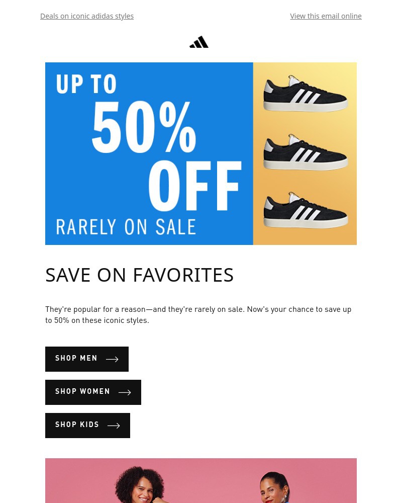 Adidas Newsletter subscriber